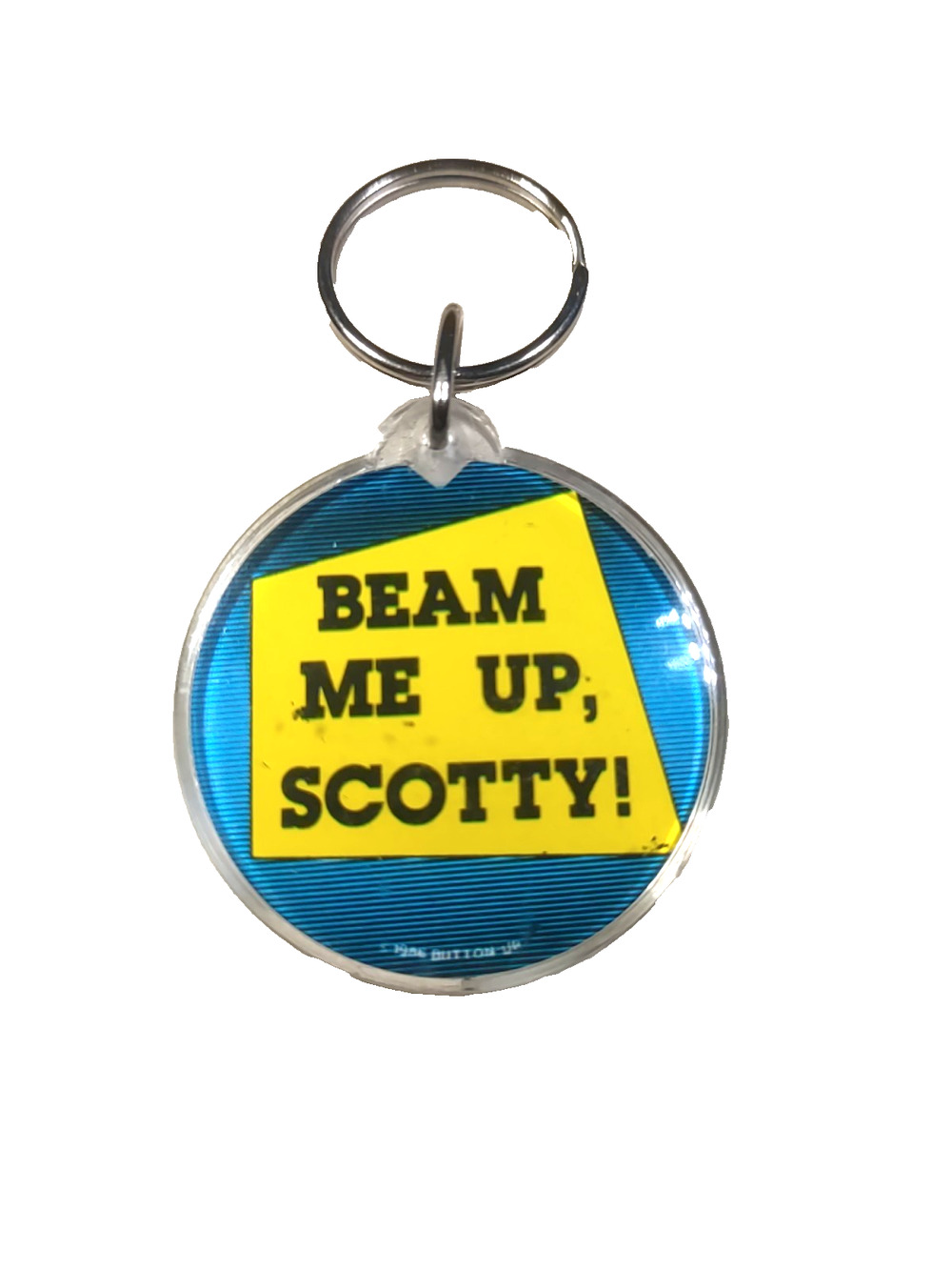 Beam Me Up Scotty Acrylic Keychain Space Fun
